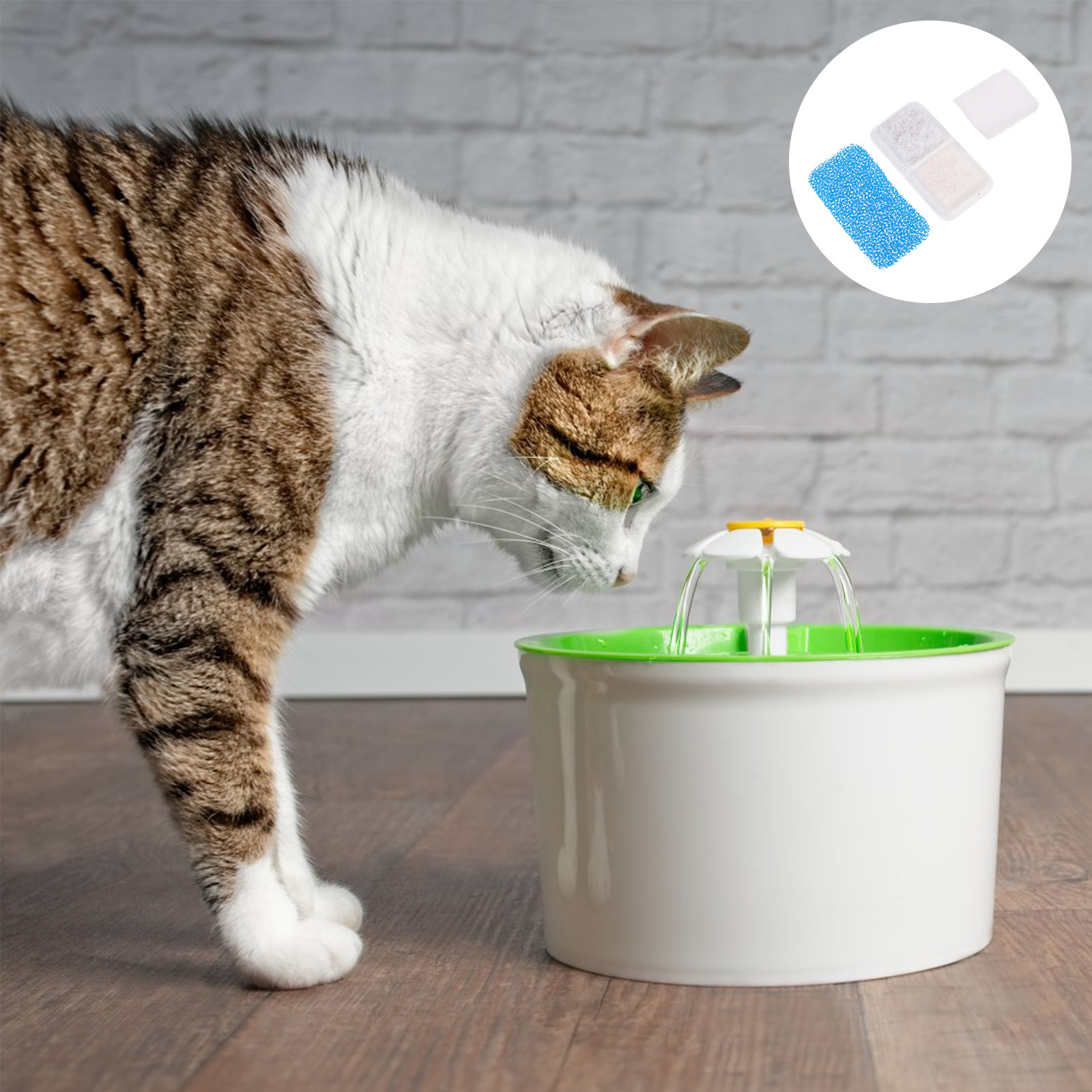Cat Water Fountain Filter - 24 Buah Filter Pengganti untuk Tempat