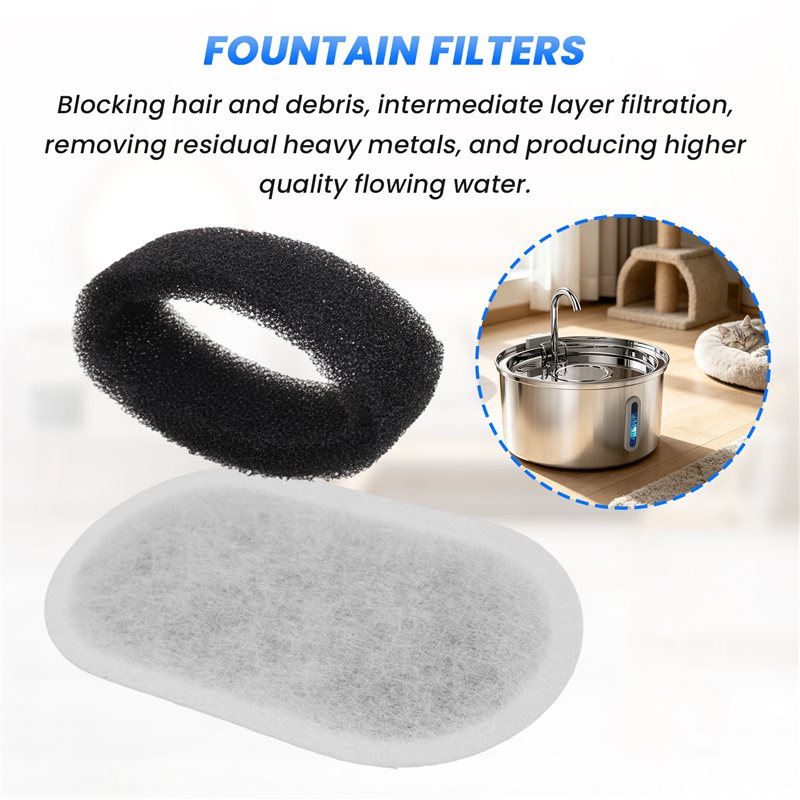 16 Set Filter Air Mancur Kucin - Cat Water Fountain Filter ulasan dan harga